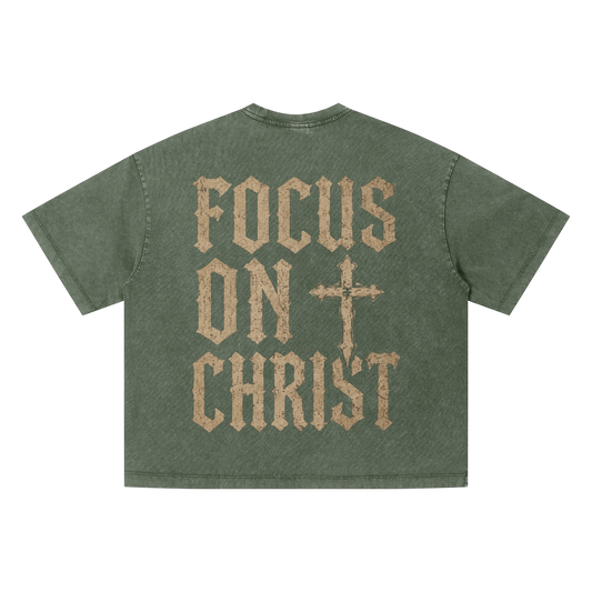 Washed F.O.C.U.S Boxy T-Shirt