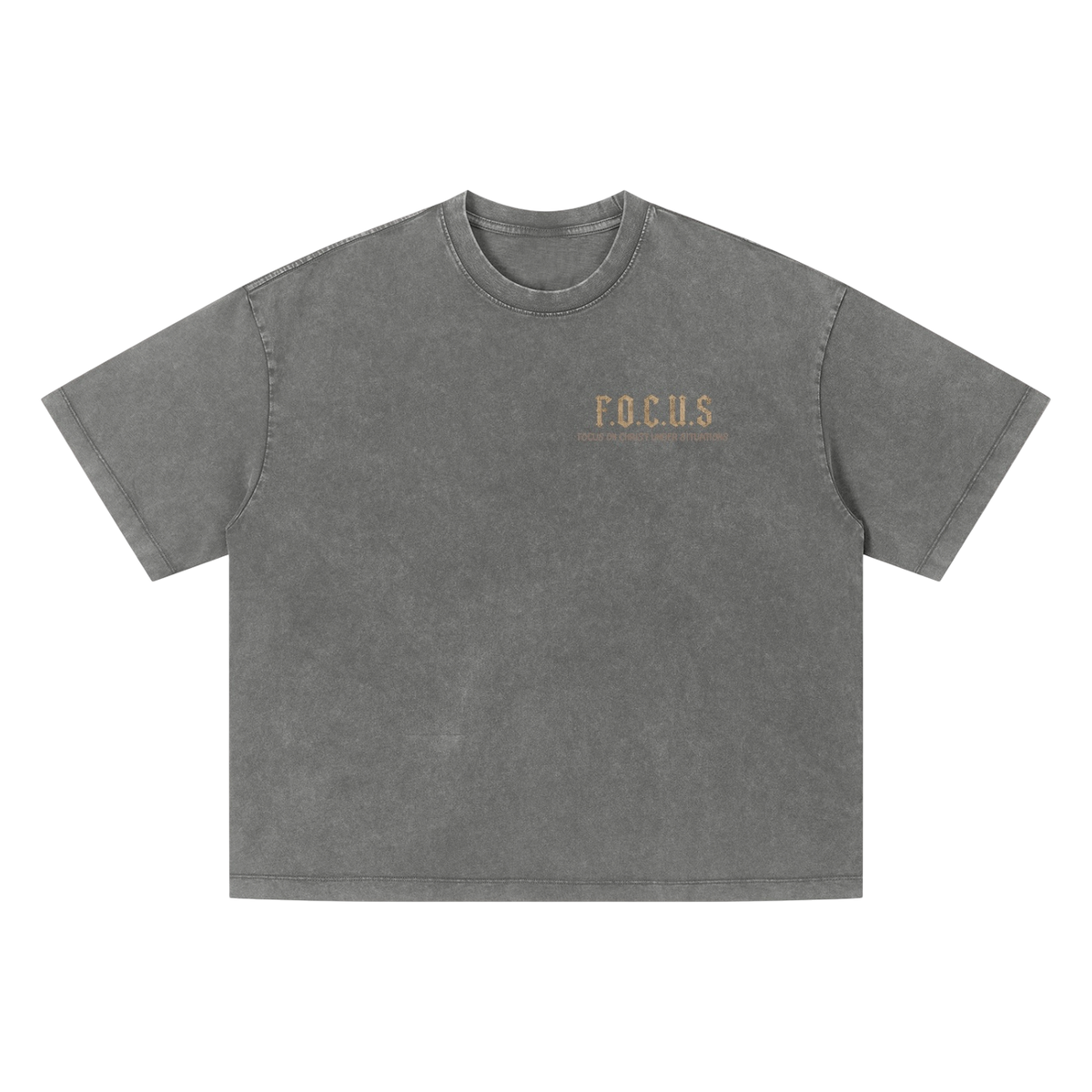 Washed F.O.C.U.S Boxy T-Shirt