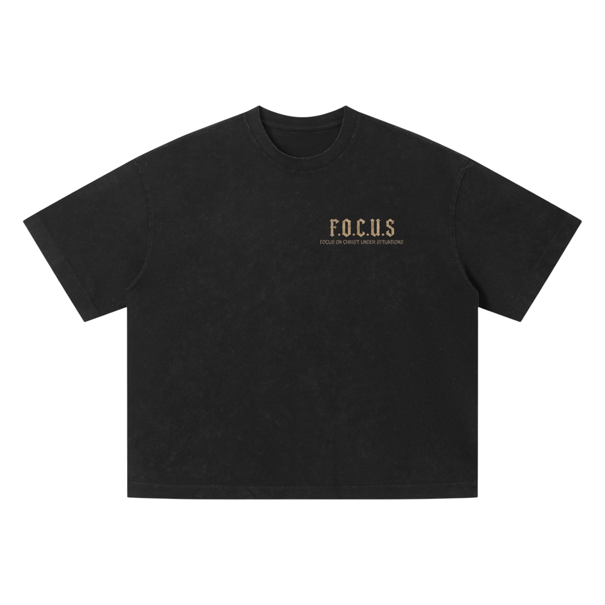 Washed F.O.C.U.S Boxy T-Shirt