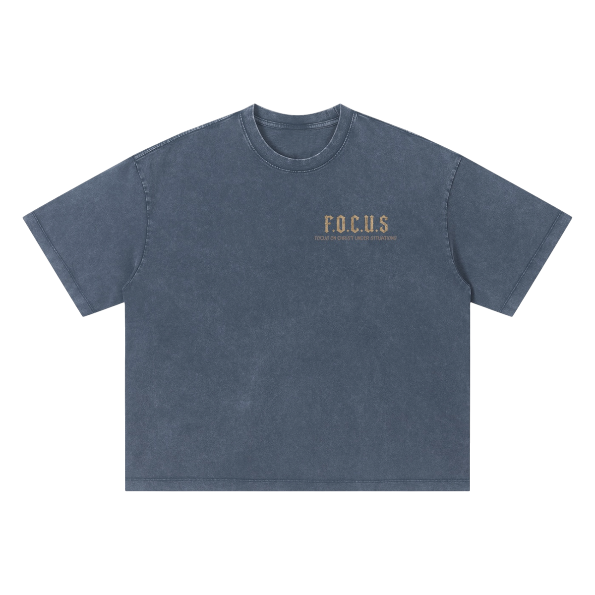 Washed F.O.C.U.S Boxy T-Shirt