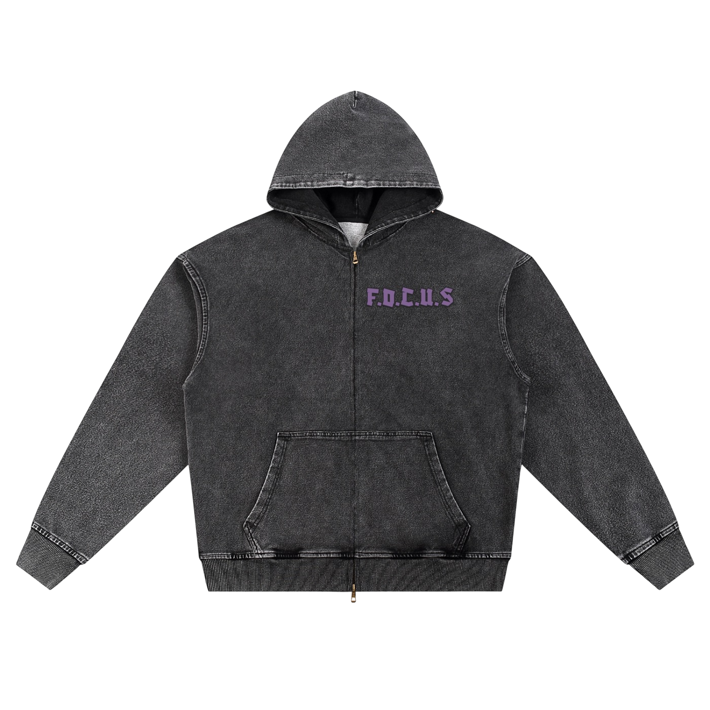 His Way Oversized Zip Up