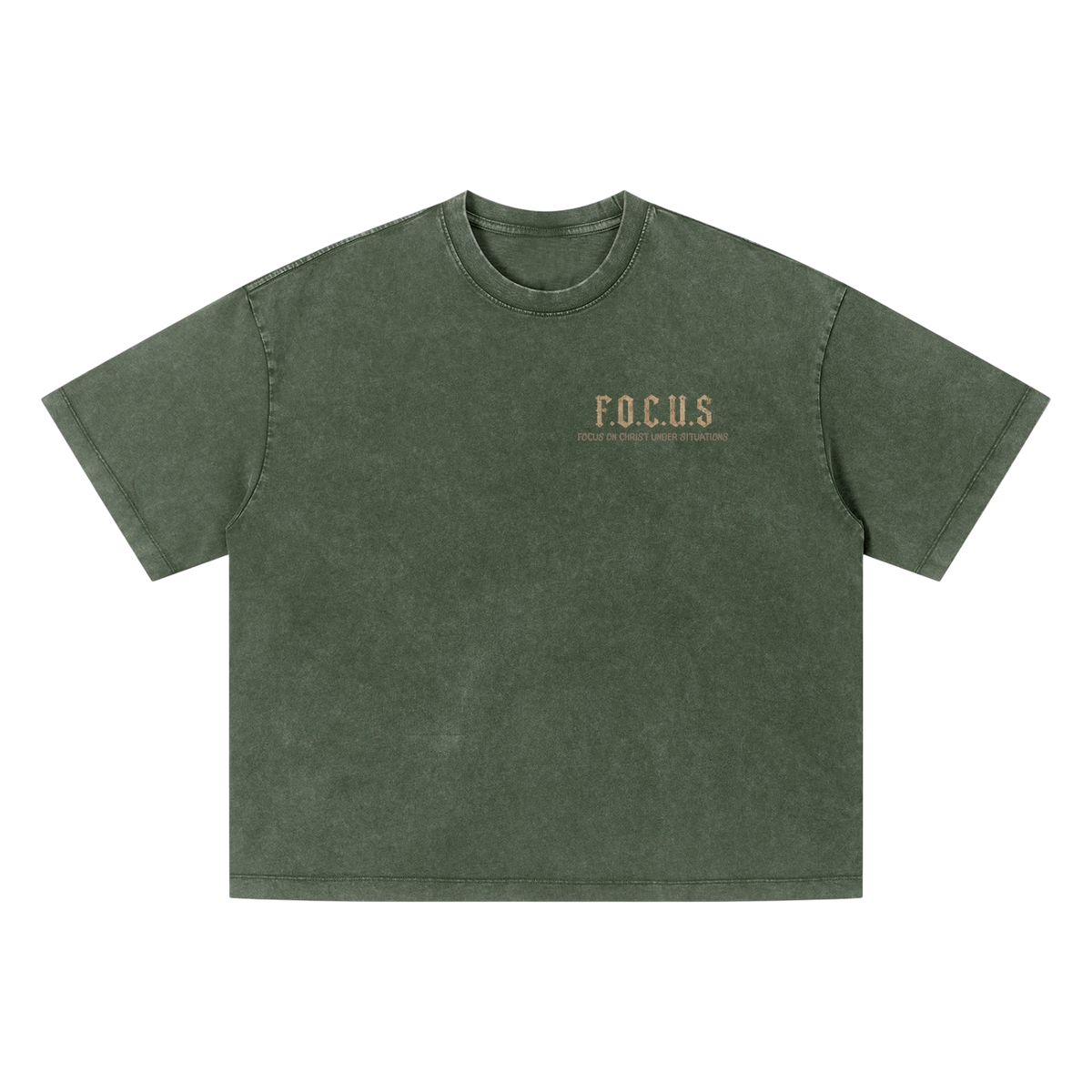 Washed F.O.C.U.S Boxy T-Shirt