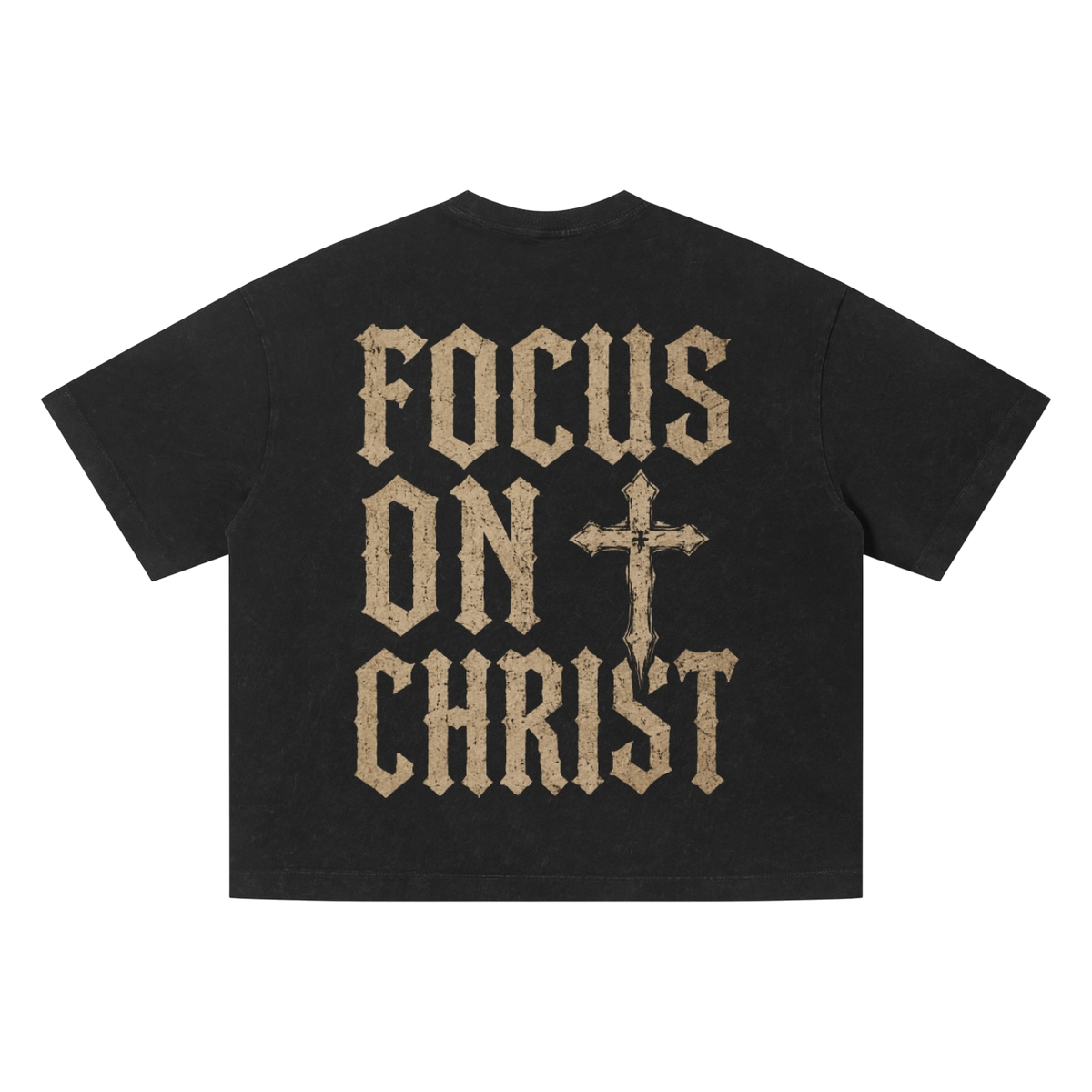 Washed F.O.C.U.S Boxy T-Shirt