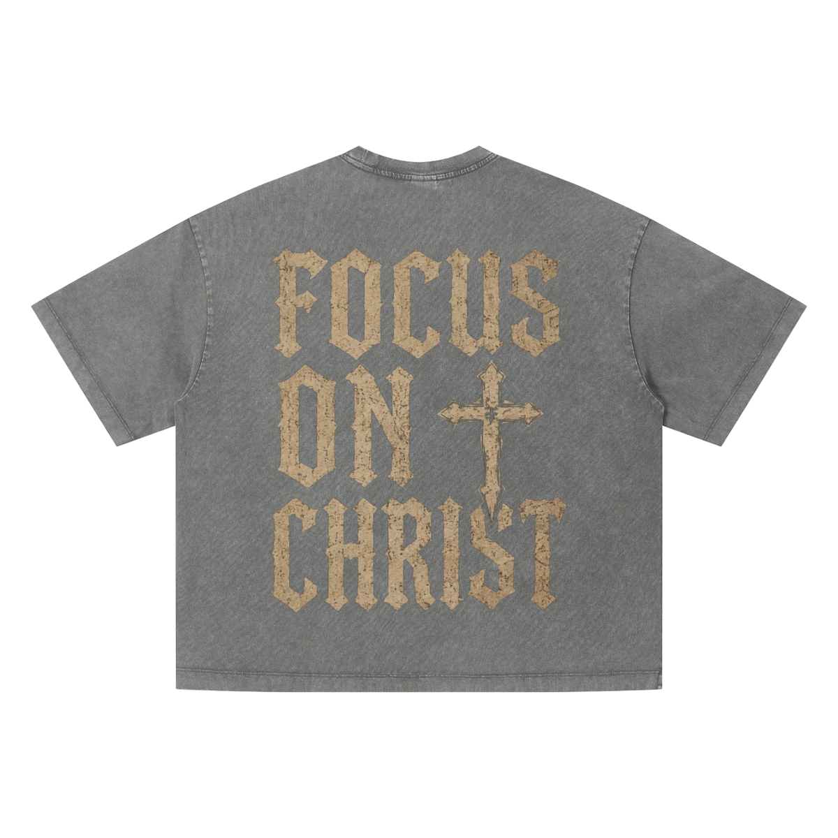 Washed F.O.C.U.S Boxy T-Shirt